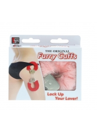 Металлические наручники с розовой меховой опушкой METAL HANDCUFF WITH PLUSH PINK - Dream Toys - купить с доставкой в Южно-Сахалинске