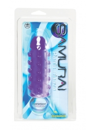Закрытая фиолетовая насадка с пупырышками SAMURAI PENIS SLEEVE PURPLE - 14,5 см. - NMC - в Южно-Сахалинске купить с доставкой