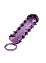 Закрытая фиолетовая насадка с пупырышками SAMURAI PENIS SLEEVE PURPLE - 14,5 см. - NMC - в Южно-Сахалинске купить с доставкой