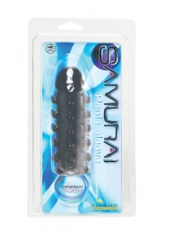 Дымчатая стимулирующая насадка с закрытой головкой SAMURAI PENIS SLEEVE BLACK - 14,5 см. - NMC - в Южно-Сахалинске купить с доставкой