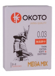 Набор из 4 презервативов OKOTO MegaMIX - Sitabella - купить с доставкой в Южно-Сахалинске