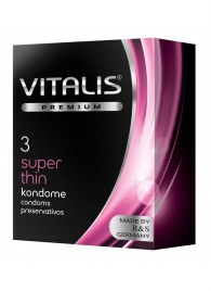 Ультратонкие презервативы VITALIS PREMIUM super thin - 3 шт. - Vitalis - купить с доставкой в Южно-Сахалинске