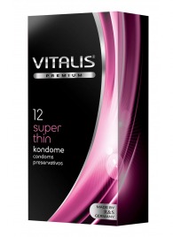 Ультратонкие презервативы VITALIS PREMIUM super thin - 12 шт. - Vitalis - купить с доставкой в Южно-Сахалинске