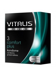 Контурные презервативы VITALIS PREMIUM comfort plus - 3 шт. - Vitalis - купить с доставкой в Южно-Сахалинске
