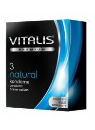 Классические презервативы VITALIS PREMIUM natural - 3 шт. - Vitalis - купить с доставкой в Южно-Сахалинске