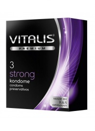 Презервативы с утолщенной стенкой VITALIS PREMIUM strong - 3 шт. - Vitalis - купить с доставкой в Южно-Сахалинске