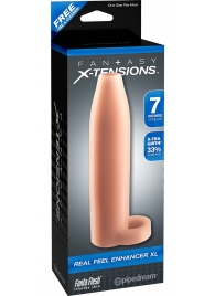 Телесная насадка Real Feel Enhancer XL - 17 см. - Pipedream - в Южно-Сахалинске купить с доставкой