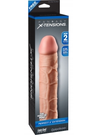 Телесная насадка Fantasy X-tensions Perfect 2  Extension - 20,3 см. - Pipedream - в Южно-Сахалинске купить с доставкой