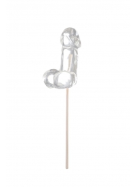 Прозрачный леденец в форме фаллоса со вкусом пина колады - Sosuчki - купить с доставкой в Южно-Сахалинске