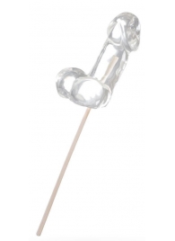 Прозрачный леденец в форме фаллоса со вкусом пина колады - Sosuчki - купить с доставкой в Южно-Сахалинске