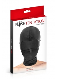 Сплошная маска-шлем с имитацией повязки для глаз - Fetish Tentation - купить с доставкой в Южно-Сахалинске