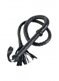 Длинный кожаный кнут с хлопушками на конце - ToyFa - купить с доставкой в Южно-Сахалинске