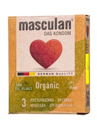Экологически чистые презервативы Masculan Organic - 3 шт. - Masculan - купить с доставкой в Южно-Сахалинске