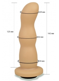 Телесная рельефная насадка Harness - 14,2 см. - LOVETOY (А-Полимер) - купить с доставкой в Южно-Сахалинске