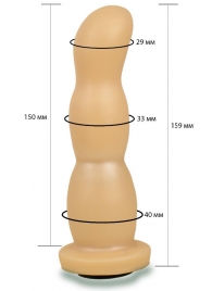 Телесная рельефная насадка Harness - 15,9 см. - LOVETOY (А-Полимер) - купить с доставкой в Южно-Сахалинске