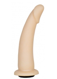 Телесная гладкая насадка-фаллоимитатор Harness - 17 см. - LOVETOY (А-Полимер) - купить с доставкой в Южно-Сахалинске