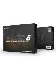 Черный вибромассажер простаты Nexus Simul8 Stroker Edition с кольцами для пениса и мошонки - Nexus Range - в Южно-Сахалинске купить с доставкой