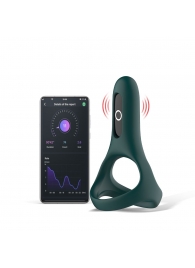 Изумрудное виброкольцо Magic Motion Rise с подхватом мошонки - Magic Motion - в Южно-Сахалинске купить с доставкой
