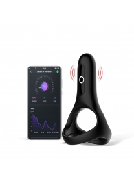 Черное виброкольцо Magic Motion Rise с подхватом мошонки - Magic Motion - в Южно-Сахалинске купить с доставкой