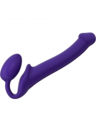 Фиолетовый безремневой страпон Silicone Bendable Strap-On - size M - Strap-on-me - купить с доставкой в Южно-Сахалинске
