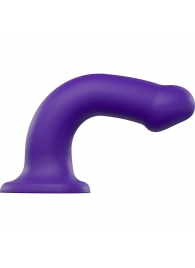 Фиолетовый фаллоимитатор-насадка Strap-On-Me Dildo Dual Density size L - 19 см. - Strap-on-me - купить с доставкой в Южно-Сахалинске