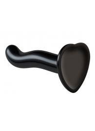 Черный фаллоимитатор-насадка Strap-On-Me P G spot Dildo size S - 16,4 см. - Strap-on-me - купить с доставкой в Южно-Сахалинске