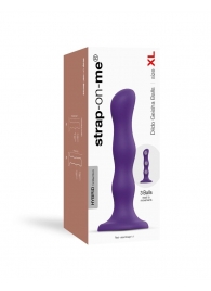 Фиолетовая насадка Strap-On-Me Dildo Geisha Balls size XL - Strap-on-me - купить с доставкой в Южно-Сахалинске