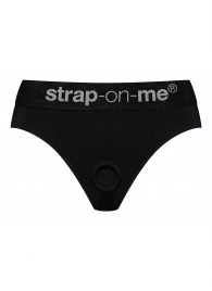 Черные трусики для насадок Heroine Lingerie Harness - size M - Strap-on-me - купить с доставкой в Южно-Сахалинске