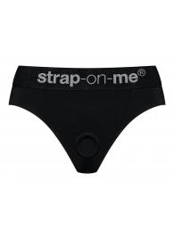 Черные трусики для насадок Heroine Lingerie Harness - size L - Strap-on-me - купить с доставкой в Южно-Сахалинске