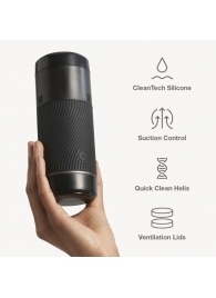 Черный мастурбатор с контролем всасывания Arcwave Pow Stroker - Arcwave - в Южно-Сахалинске купить с доставкой