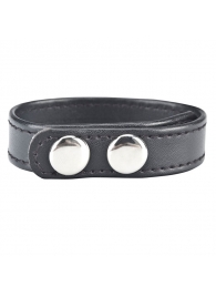 Кольцо на пенис SNAP COCK RING из искусственной кожи на клепках - BlueLine - в Южно-Сахалинске купить с доставкой