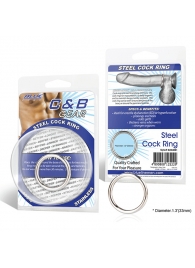 Стальное эрекционное кольцо STEEL COCK RING - 3.5 см. - BlueLine - в Южно-Сахалинске купить с доставкой