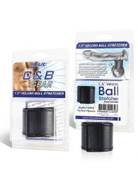 Хомут-утяжка для мошонки из искусственной кожи на липучке VELCRO BALL STRETCHER- 4 см. - BlueLine - в Южно-Сахалинске купить с доставкой