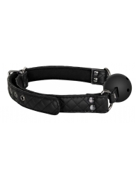 Черный кляп-шарик BALL GAG DIAMOND - Dream Toys - купить с доставкой в Южно-Сахалинске