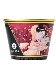 Массажная  свеча Sparkling Strawberry Wine с ароматом клубничного вина - 170 мл. - Shunga - купить с доставкой в Южно-Сахалинске