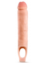 Телесная насадка-удлинитель 11.5 Inch Silicone Cock Sheath Penis Extender - 29,2 см. - Blush Novelties - в Южно-Сахалинске купить с доставкой