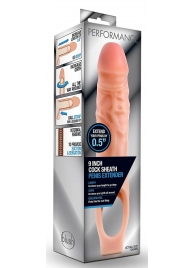 Телесная насадка на пенис 9 Inch Cock Sheath Extender - 22,2 см. - Blush Novelties - в Южно-Сахалинске купить с доставкой
