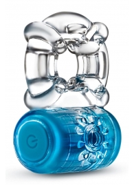 Синее эрекционное виброкольцо One Night Stand Vibrating C-Ring - Blush Novelties - в Южно-Сахалинске купить с доставкой