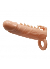 Телесная удлиняющая насадка Penis Sleeve Emmitt - 17 см. - Baile - в Южно-Сахалинске купить с доставкой