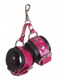 Розово-черный брелок  Наручники - Sitabella - купить с доставкой в Южно-Сахалинске