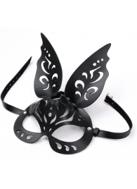 Черная ажурная маска  Зайка  с ушками - Crazy Handmade - купить с доставкой в Южно-Сахалинске