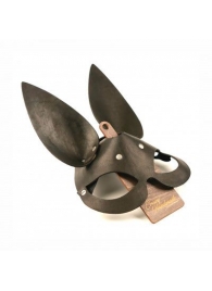 Черная гладкая маска  Зайка  с длинными ушками - Crazy Handmade - купить с доставкой в Южно-Сахалинске