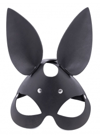 Черная гладкая маска  Зайка  с длинными ушками - Crazy Handmade - купить с доставкой в Южно-Сахалинске