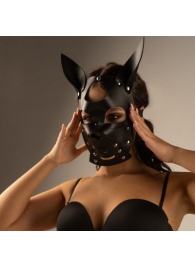 Черная маска  Собака  с ушками - Crazy Handmade - купить с доставкой в Южно-Сахалинске