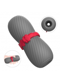 Серый эластичный мастурбатор с утяжкой - S-HANDE - в Южно-Сахалинске купить с доставкой