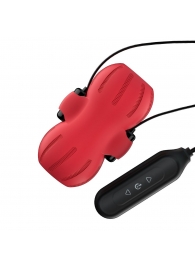 Красный тугой мастурбатор с вибропулями  и пультом - S-HANDE - в Южно-Сахалинске купить с доставкой