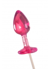 Розовый леденец  в форме анальной втулки со вкусом айриш крим - 29 гр. - Sosuчki - купить с доставкой в Южно-Сахалинске