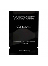 Крем для массажа и мастурбации Wicked Stroking and Massage Creme - 3 мл. - Wicked - купить с доставкой в Южно-Сахалинске