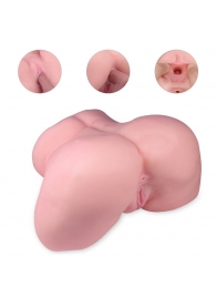 Реалистичный мастурбатор-полуторс с 2 рабочими отверстиями - S-HANDE - в Южно-Сахалинске купить с доставкой