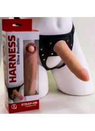 Страпон Харнесс из трусиков и насадки-фаллоса - 17,5 см. - LOVETOY (А-Полимер) - купить с доставкой в Южно-Сахалинске
